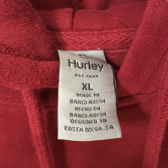 Hurley Red Hoodie with Blue Logo - Picture 4 of 11